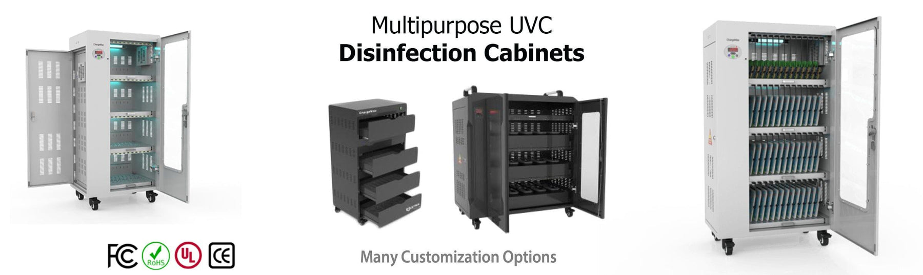 Disinfection charging cabinets