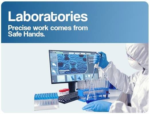 Image of Gloves being used in Laboratory environment