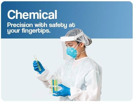 Image of Gloves being used in Chemical environment