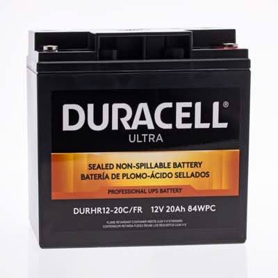 Duracell Ultra 12V 20AH High Rate AGM Sealed Lead Acid Battery with M5 Insert Terminals (VIZHR12-20C/FR)
