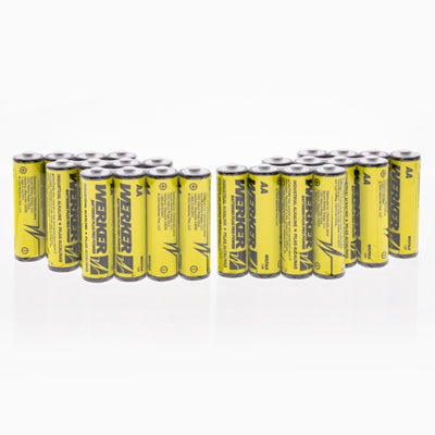 Werker Premium AA Alkaline Batteries 24-Pack: Dependable, Long-Lasting Power