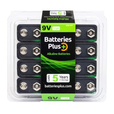 Reliable Batteries Plus 9V Alkaline Battery 12-Pack for Essential Home Devices