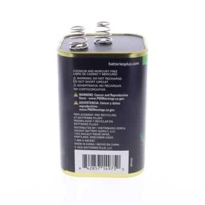 Batteries Plus 6V Alkaline Lantern Battery: Reliable F-Cell Power, Spring Terminals