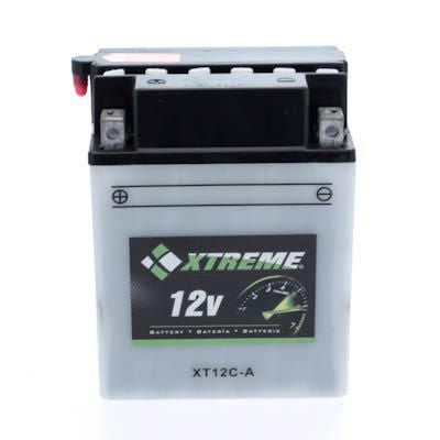 Xtreme 12C-A High-Performance 12V Flooded Powersport Battery for ATVs Motorcycles
