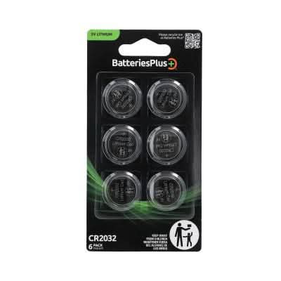 Batteries Plus 3V 2032 Lithium Coin Cell Battery - 6 Pack