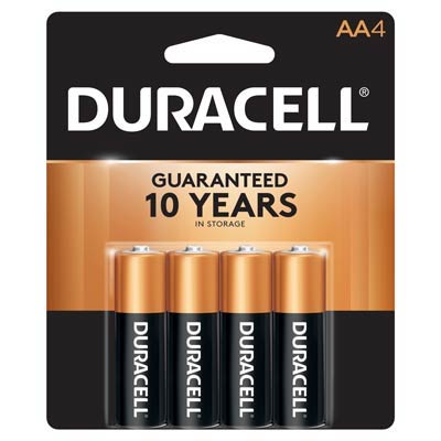 Duracell Coppertop AA LR6 Alkaline Batteries: Dependable Long-Lasting Power 4-Pack