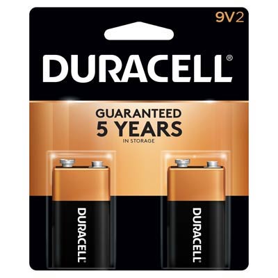 Duracell Coppertop 9V Alkaline Batteries 2-Pack: Dependable, Long-Lasting Power for Home Devices