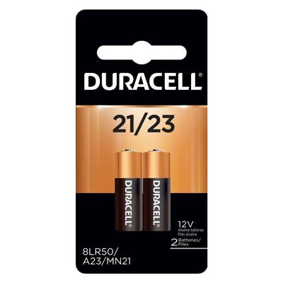 Duracell Coppertop 12V A23 Alkaline Battery 2-Pack for Key Fobs Alarms