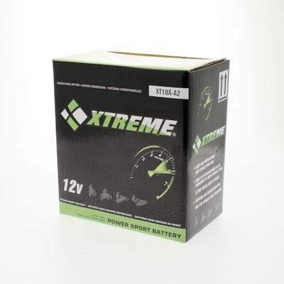 Xtreme 10A-A2 12V 160CCA Flooded Powersport Battery for Motorcycle ATV