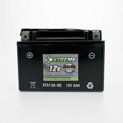 Xtreme 12A-BS 12V 175CCA AGM Powersport Battery for Motorcycles, ATVs, Snowmobiles