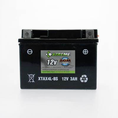 Xtreme 4L-BS 12V 50CCA AGM Powersport Battery: ATV, Motorcycle, Snowmobile Ready