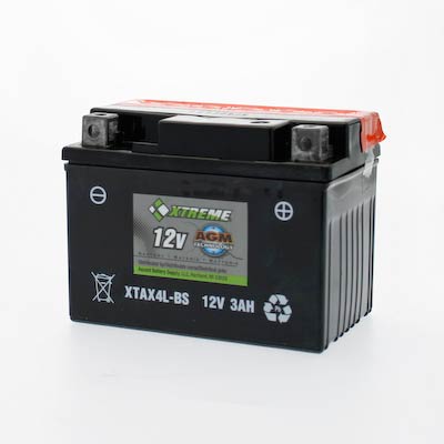 Xtreme 4L-BS 12V 50CCA AGM Powersport Battery: ATV, Motorcycle, Snowmobile Ready