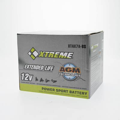 High-Performance Xtreme 7A-BS 12V 90CCA AGM Powersport Battery for Motorcycles ATVs