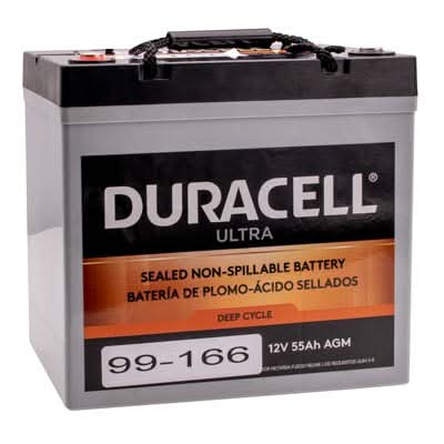 Duracell Ultra 12V 55AH Sealed Lead Acid Medical Battery for the SV22 StyleView (VIZ99-166)