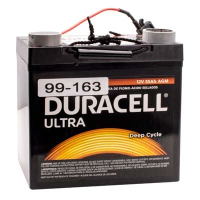Duracell Ultra 12V 55AH Sealed Lead Acid Medical Battery for the SV21 StyleView (VIZ99-163)