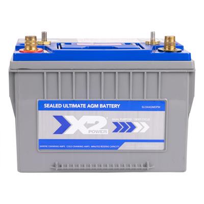 X2Power Group 34M 12V 850CCA AGM Dual-Purpose Marine RV Battery