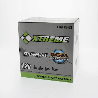 Xtreme 14B-BS 12V 210CCA AGM Powersport Battery for ATV Motorcycle Snowmobile