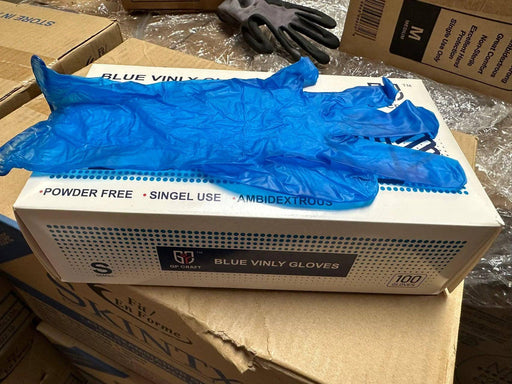 GP Craft 3.2 Mil Blue / Clear Vinyl Exam Gloves, Case of 1000 pcs. (MG-G4) - VizoCare