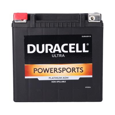Duracell Ultra 14-BS 12V 220CCA AGM Powersport Battery - Spill-Proof, Maintenance-Free