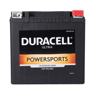 Duracell Ultra 14L-BS 12V 220CCA AGM Powersport Battery for ATV Motorcycle