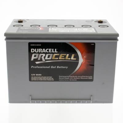 Duracell ProCell 12V 60AH GEL SLA Battery for Wheelchairs & Solar