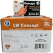 Box of LW Concept disposable nitrile gloves with a smaller box on top.