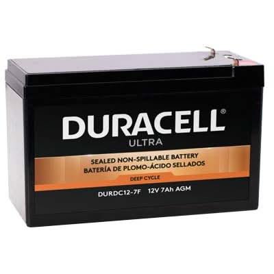 Duracell Ultra 12V 7AH Deep Cycle AGM Sealed Lead Acid (SLA) Battery with F1 Terminals (VIZDC12-7F)