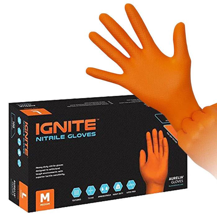 Aurelia Ignite Orange Nitrile Exam, 7 mil Gloves (MG-SI27OF)