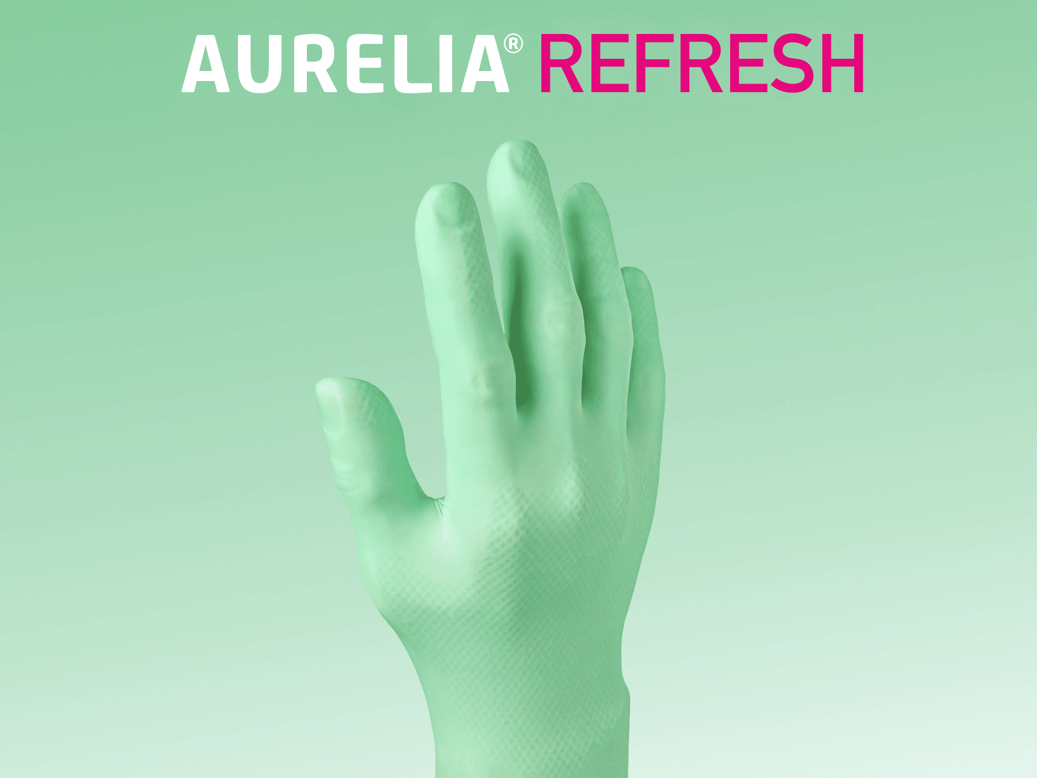 Aurelia Refresh 6 Mil Mint Green Powder free Latex Honeycomb