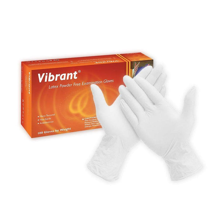 Aurelia Vibrant Micro-textured 5.5 Mil Powder Free Latex Exam Gloves (MG-SV35W)