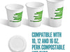 Perk Compostable Plastic Hot Cup Lid White, 500/Cart (FS-CL16PL) - VizoCare