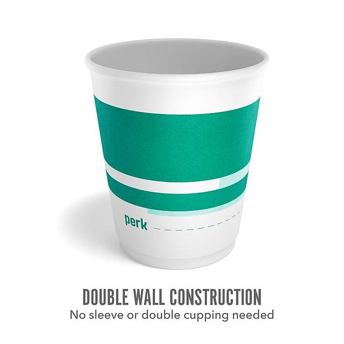 Perk Insulated Double Wall Paper Hot Cup 40/Pack (FS-CDW12PA) - VizoCare