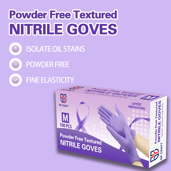 GP Craft 4 Mil Purple-Blue Nitrile Exam Gloves (MG-G23)