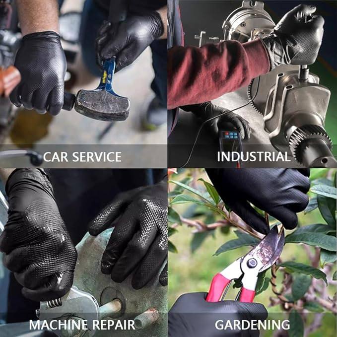 GP Craft 8 Mil Black Nitrile Powder-Free Gloves (MG-G28B)