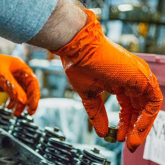 Great Glove 8 Mil Orange Nitrile Exam Gloves (MG-GD28O)