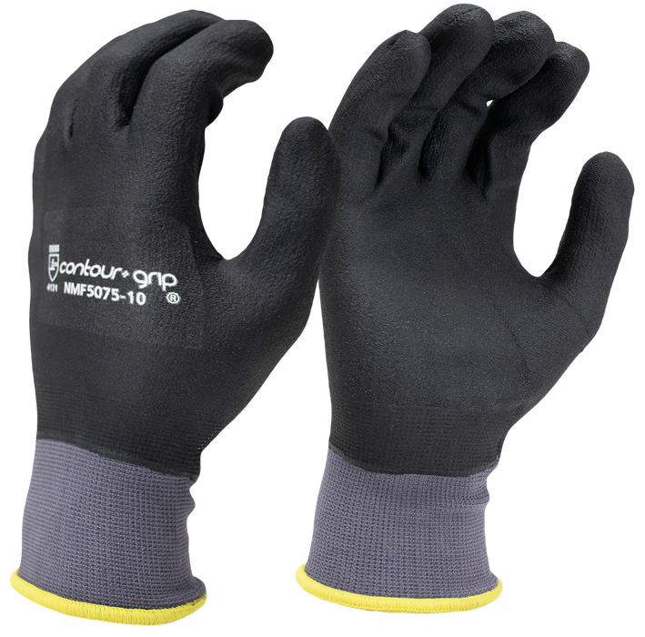 NMF5075 Men's 15 Gauge Fully Coated Micro-Foam Nitrile Palm Work Gloves