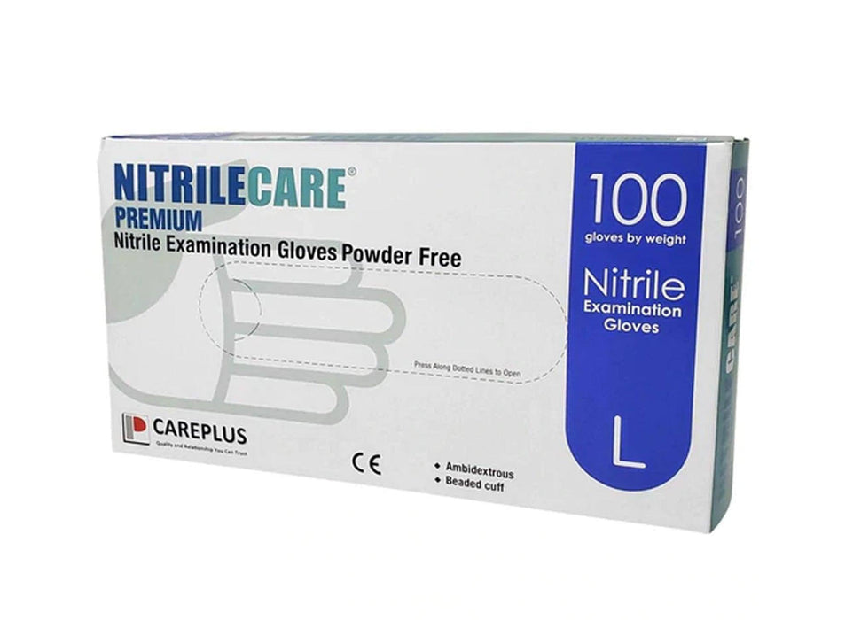 CarePlus Premium 6 Mil Blue Nitrile Chemo Exam Gloves, Case of 1000 pcs. (MG-C26) - VizoCare