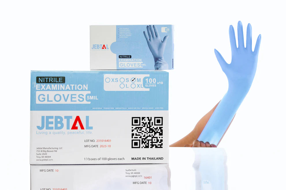 JEBTAL NITRILE 5 MIL MEDICAL EXAMINATION GLOVES (MG-J26)
