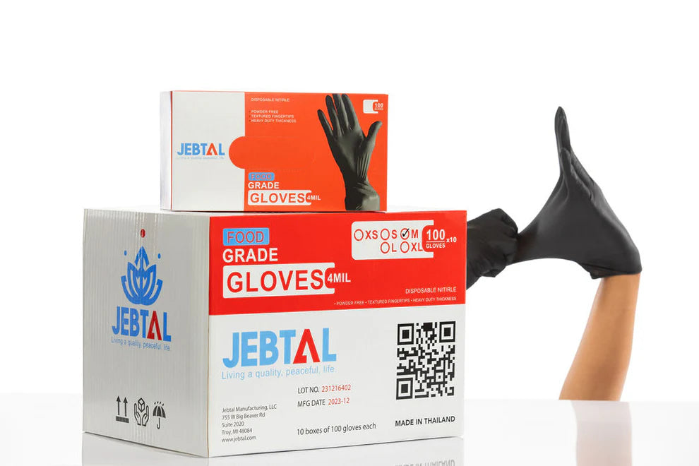 JEBTAL NITRILE 4 MIL FOOD GRADE GLOVES (MG-J26B)