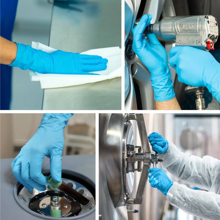 RAXWELL RXPRO 8.5 Mil Chemo Blue Nitrile Gloves 12" Extended Cuff, Case of 500 pcs. (MG-R28)