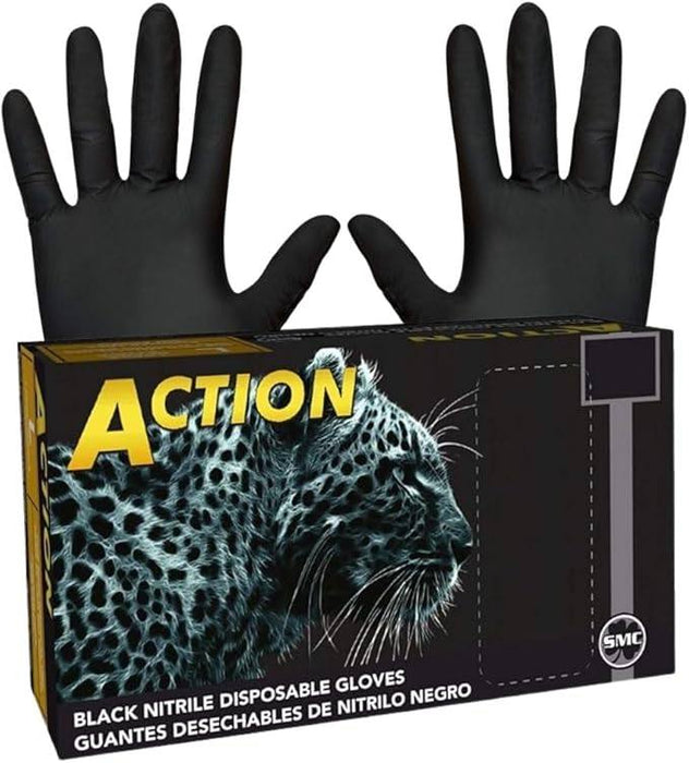 Shamrock 6 Mil Black Nitrile Exam Powder-Free Gloves, Case of 1000 pcs. (MG-S26B)