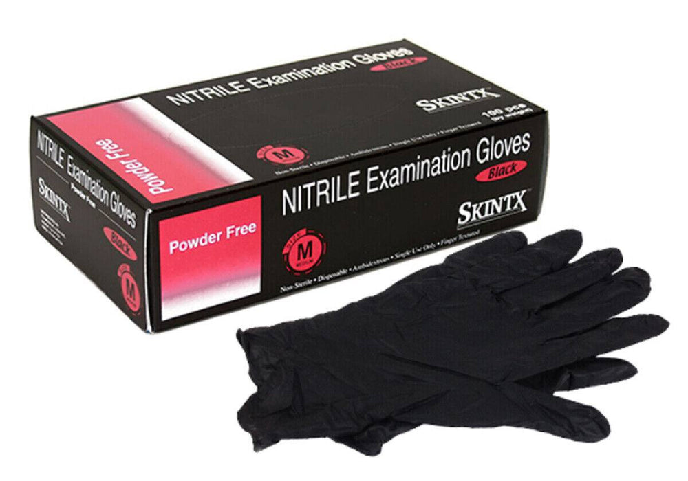 Skintx 5 Mil Black Nitrile Examination Gloves (MG-GD25BF)