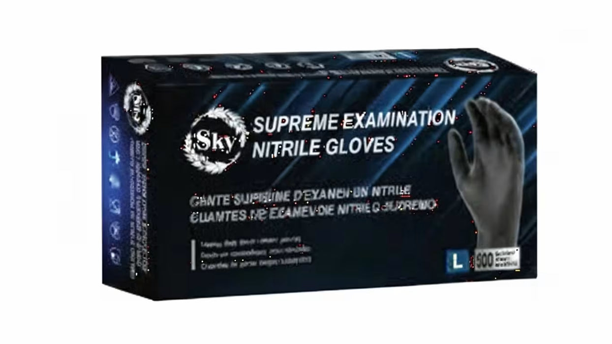 Sky Supreme 7 Mil Black Nitrile Exam Gloves (MG-SK27B)