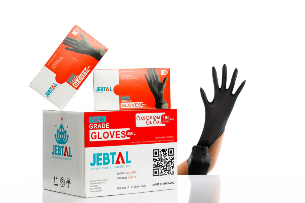 JEBTAL NITRILE 4 MIL FOOD GRADE GLOVES (MG-J26B)