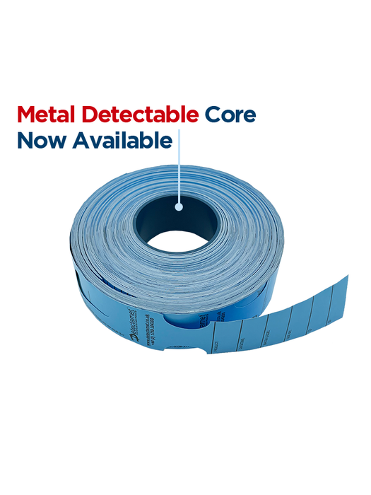 Detectamet Metal Detectable Keyhole Loop Tags and Adhesive Tape