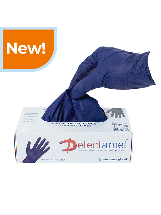 Detectamet Metal & X-Ray Detectable Nitrile Disposable Gloves 100-Pack