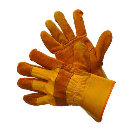 Mggloves Golden Yellow Joint Leather Patch Palm Safety Work Gloves