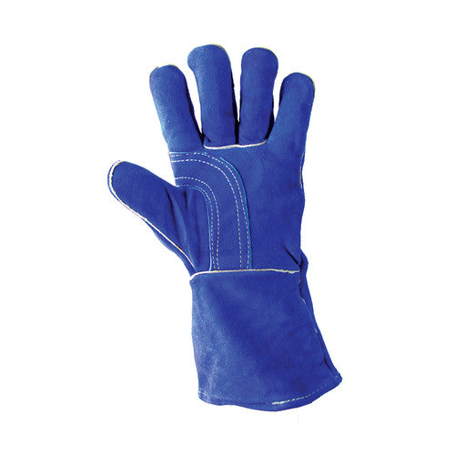 Major Gloves Blue Leather Welding Glove Left Hand Large