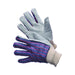Major Gloves Leather Palm Clute Pattern Knit Wrist Gloves
