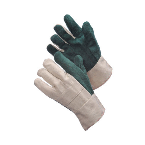 Mggloves Heavy Weight Green Hot Mill Nap Out Canvas Work Gloves Large